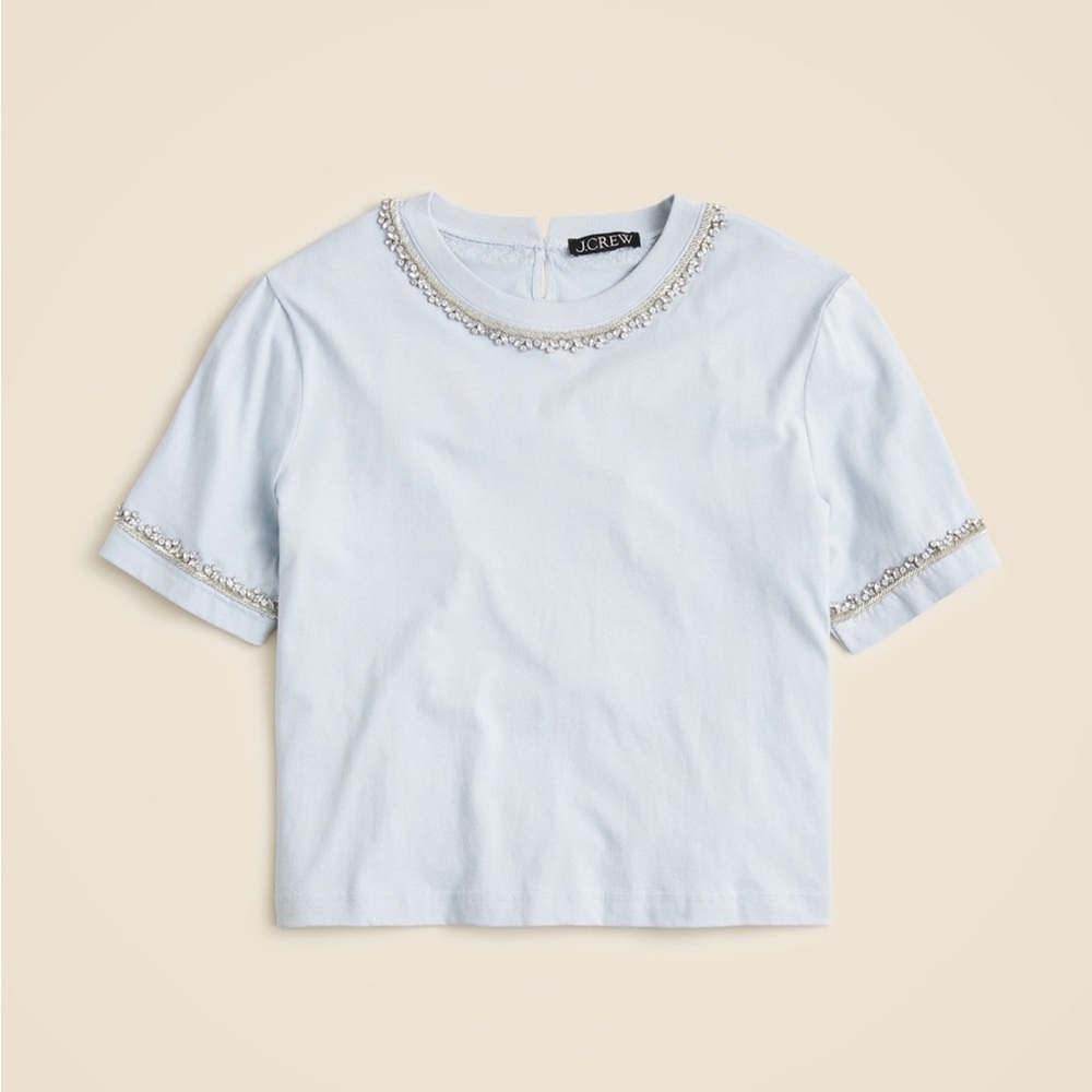 J. Crew Heavy Jersey T-shirt with Rhinestones